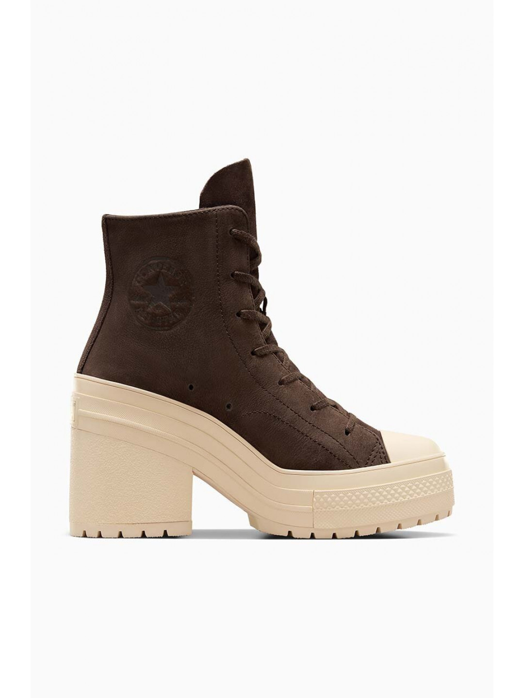 Semišové tenisky Converse Chuck 70 De Luxe Heel Platform černá barva A11542C